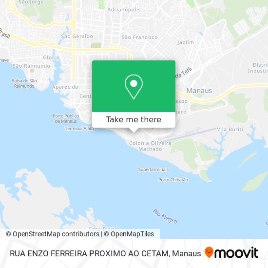 Mapa RUA ENZO FERREIRA PROXIMO AO CETAM