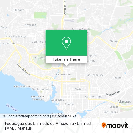 Federação das Unimeds da Amazônia - Unimed FAMA map
