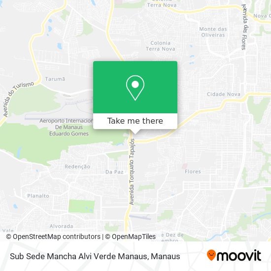 Sub Sede Mancha Alvi Verde Manaus map