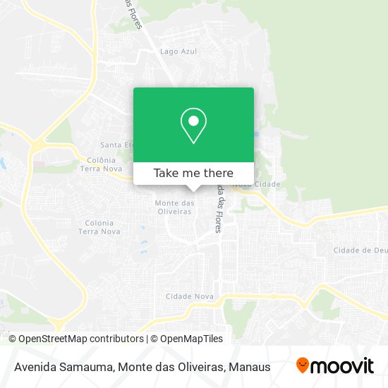 Avenida Samauma, Monte das Oliveiras map