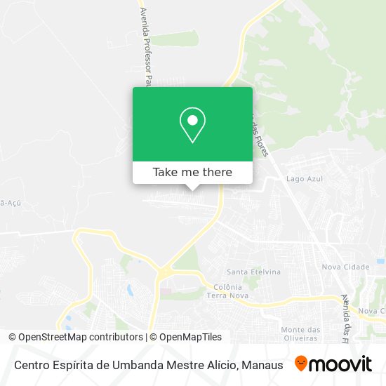 Mapa Centro Espírita de Umbanda Mestre Alício