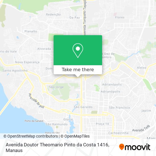 Avenida Doutor Theomario Pinto da Costa 1416 map