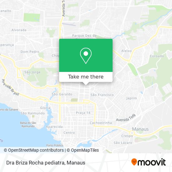 Dra Briza Rocha pediatra map