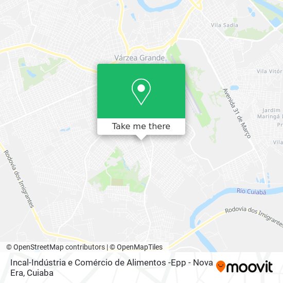 Incal-Indústria e Comércio de Alimentos -Epp - Nova Era map