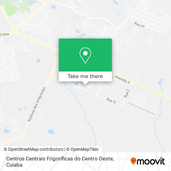 Centrus Centrais Frigoríficas do Centro Oeste map