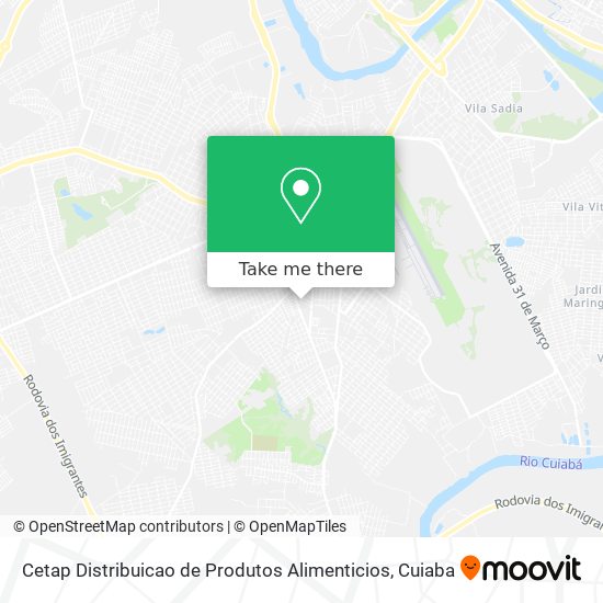 Cetap Distribuicao de Produtos Alimenticios map