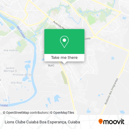 Lions Clube Cuiabá Boa Esperança map