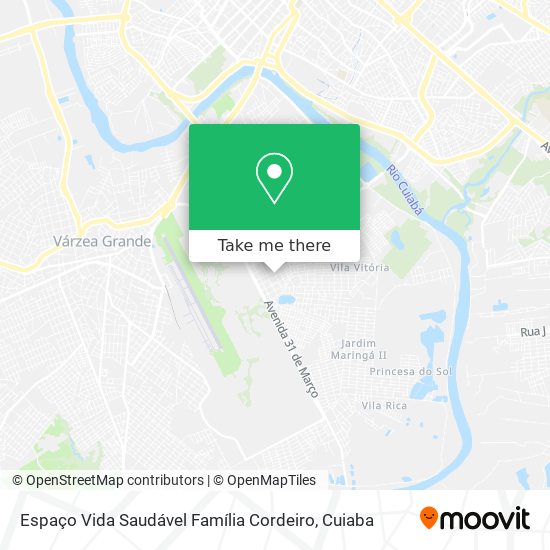 Espaço Vida Saudável Família Cordeiro map