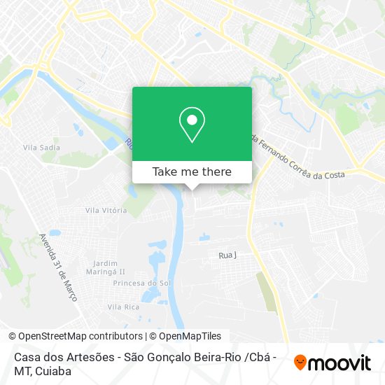 Casa dos Artesões - São Gonçalo Beira-Rio /Cbá -MT map