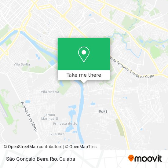 São Gonçalo Beira Rio map