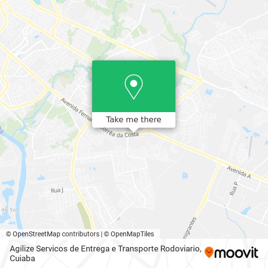 Agilize Servicos de Entrega e Transporte Rodoviario map