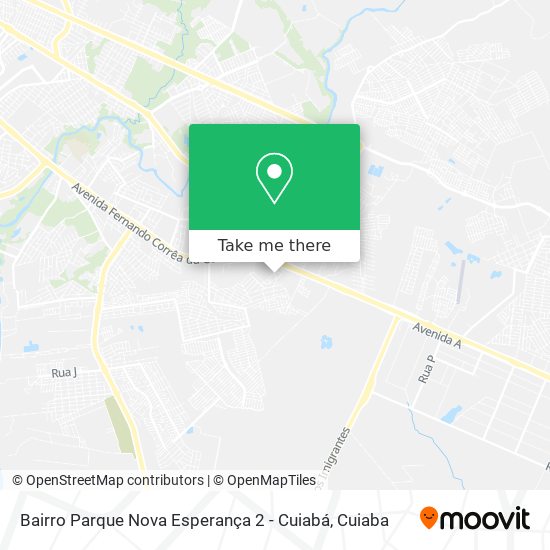 Mapa Bairro Parque Nova Esperança 2 - Cuiabá