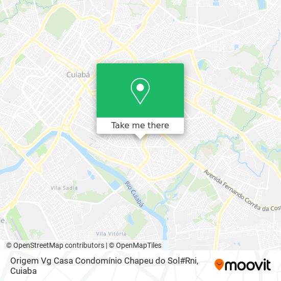 Mapa Origem Vg Casa Condomínio Chapeu do Sol#Rni