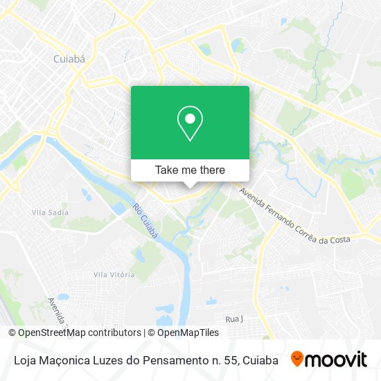 Loja Maçonica Luzes do Pensamento n. 55 map