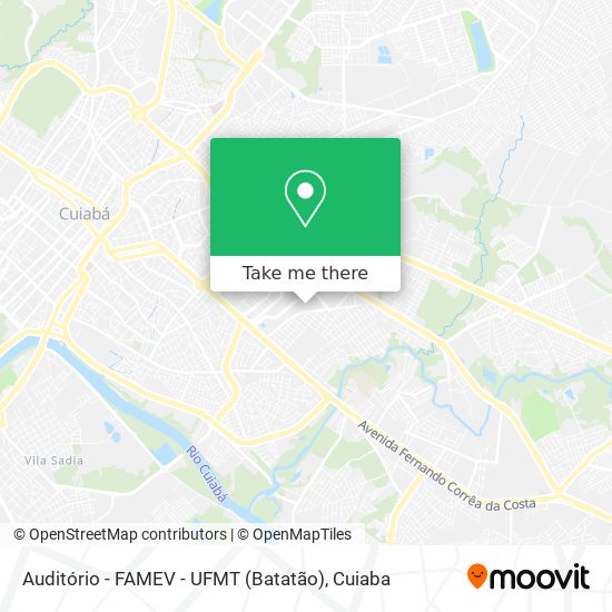 Mapa Auditório - FAMEV - UFMT (Batatão)