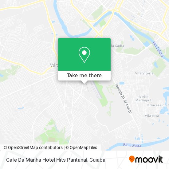 Cafe Da Manha Hotel Hits Pantanal map