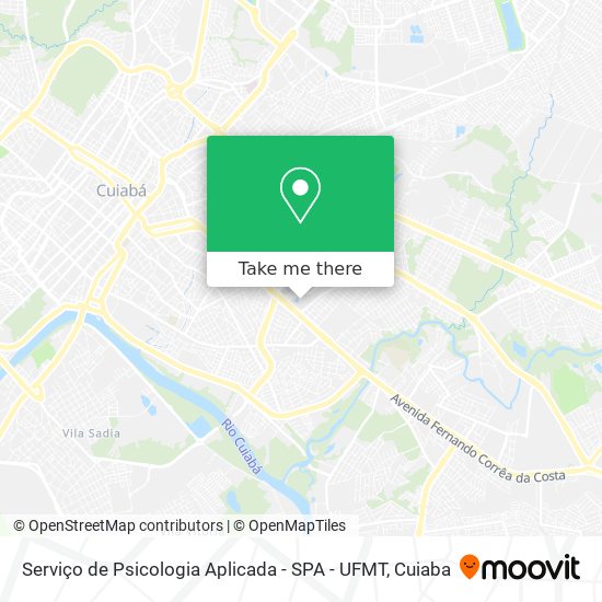 Serviço de Psicologia Aplicada - SPA - UFMT map