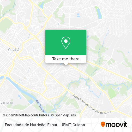 Faculdade de Nutrição, Fanut - UFMT map