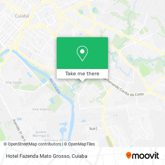 Hotel Fazenda Mato Grosso map