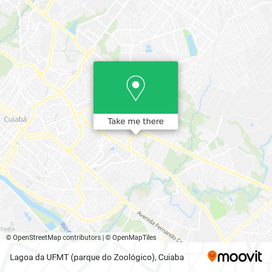 Mapa Lagoa da UFMT (parque do Zoológico)