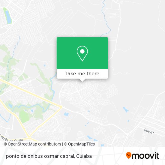 Mapa ponto de onibus osmar cabral