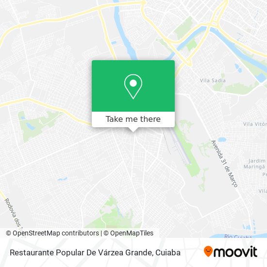 Mapa Restaurante Popular De Várzea Grande