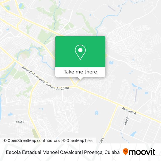 Mapa Escola Estadual Manoel Cavalcanti Proença