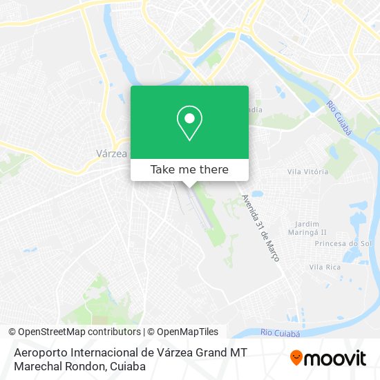 Aeroporto Internacional de Várzea Grand MT Marechal Rondon map