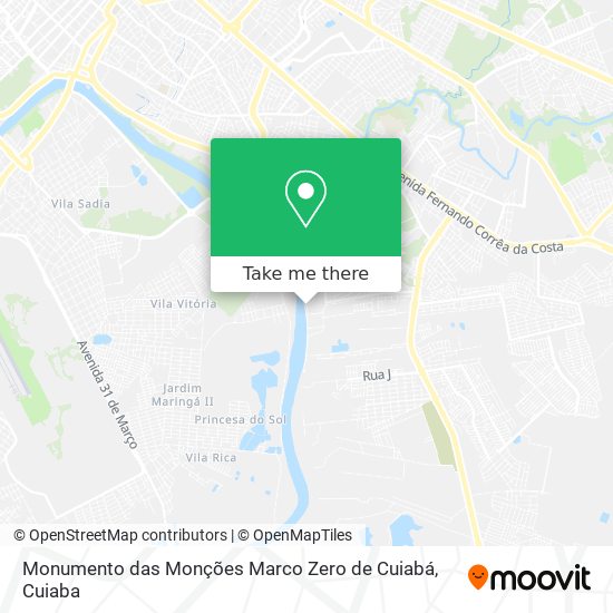 Monumento das Monções Marco Zero de Cuiabá map