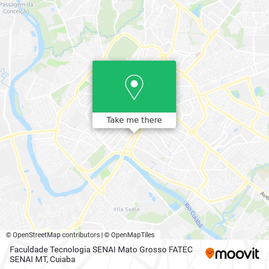 Mapa Faculdade Tecnologia SENAI Mato Grosso FATEC SENAI MT