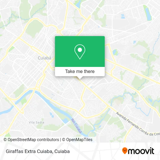 Giraffas Extra Cuiaba map