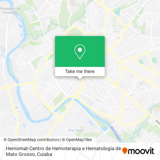 Mapa Hemomat-Centro de Hemoterapia e Hematologia de Mato Grosso