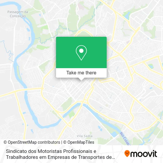 Sindicato dos Motoristas Profissionais e Trabalhadores em Empresas de Transportes de Cuiabá e Regiã map