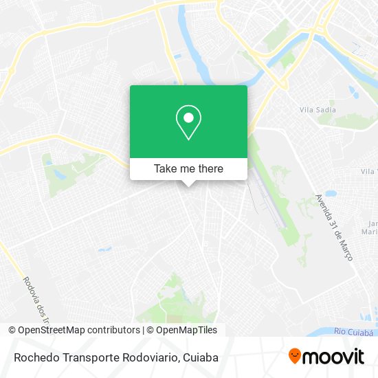 Rochedo Transporte Rodoviario map