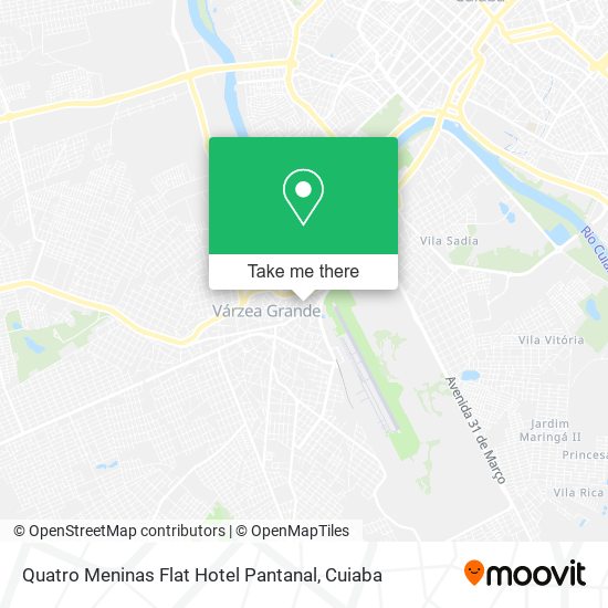 Mapa Quatro Meninas Flat Hotel Pantanal