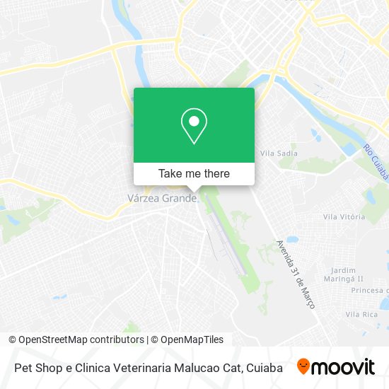 Mapa Pet Shop e Clinica Veterinaria Malucao Cat