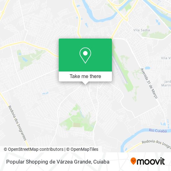 Popular Shopping de Várzea Grande map