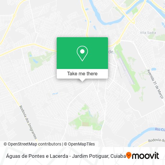 Águas de Pontes e Lacerda - Jardim Potiguar map
