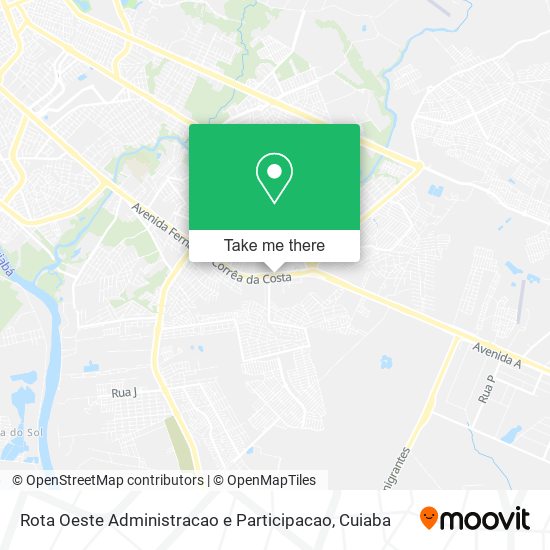 Rota Oeste Administracao e Participacao map