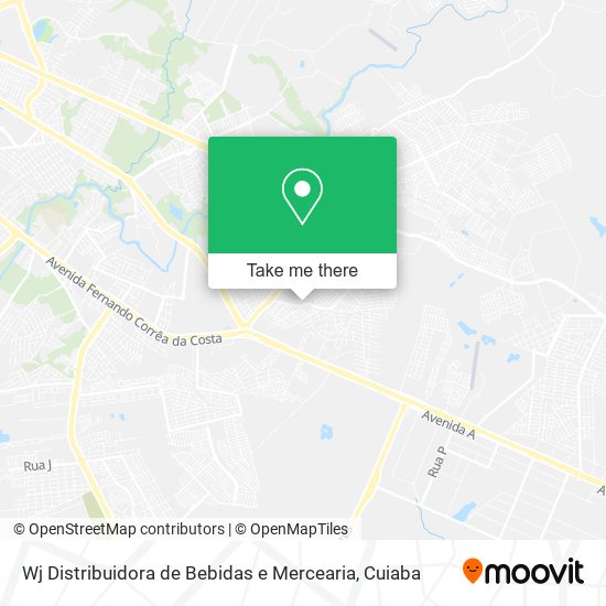 Mapa Wj Distribuidora de Bebidas e Mercearia