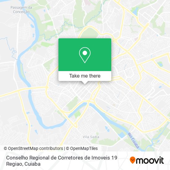 Conselho Regional de Corretores de Imoveis 19 Regiao map