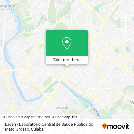 Lacen - Laboratório Central de Saúde Pública do Mato Grosso map