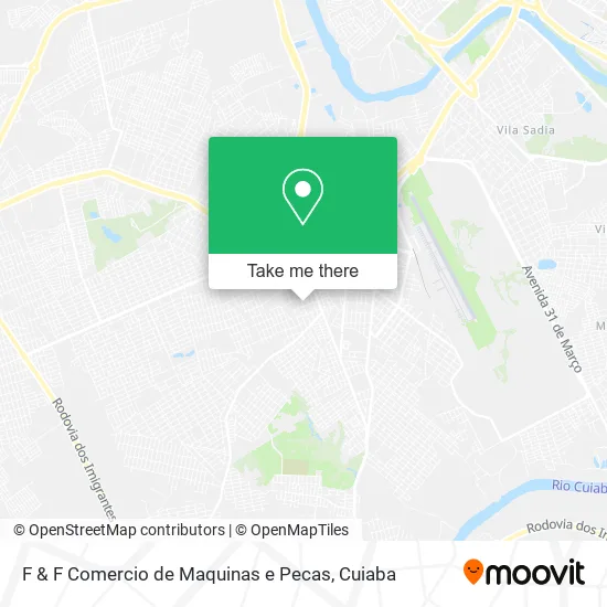 F & F Comercio de Maquinas e Pecas map