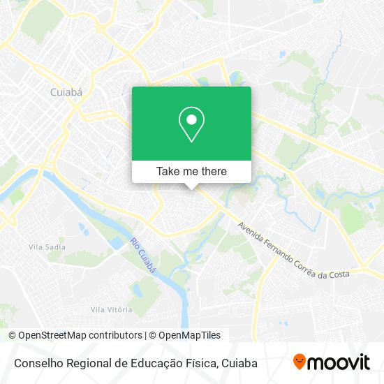 Conselho Regional de Educação Física map