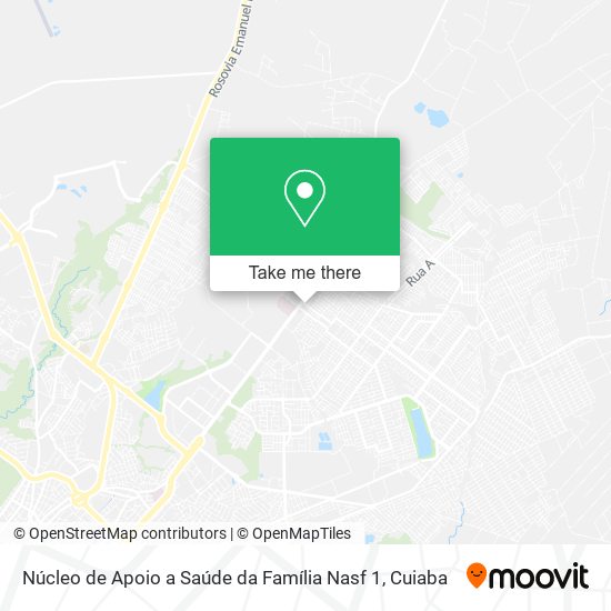 Mapa Núcleo de Apoio a Saúde da Família Nasf 1