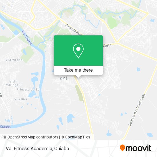 Mapa Val Fitness Academia