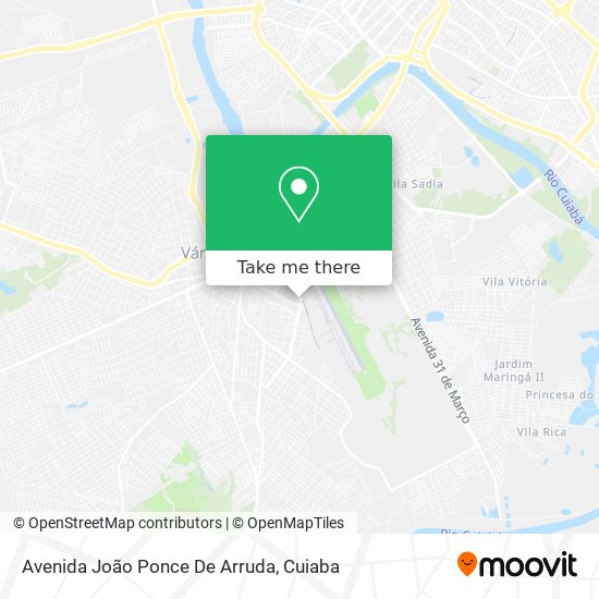 Mapa Avenida  João Ponce De Arruda
