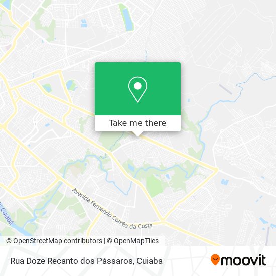 Rua Doze Recanto dos Pássaros map