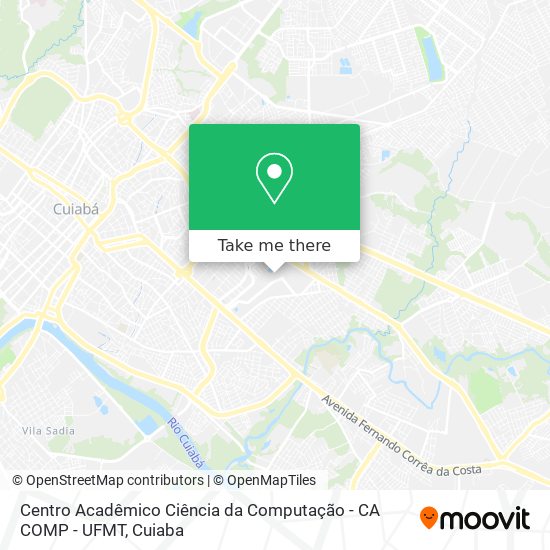 Mapa Centro Acadêmico Ciência da Computação - CA COMP - UFMT