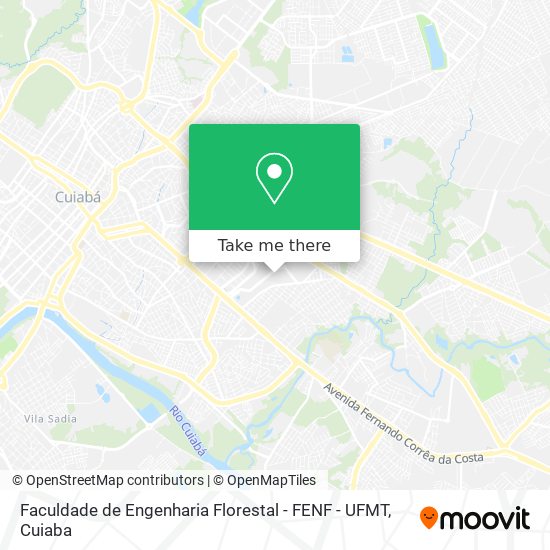 Mapa Faculdade de Engenharia Florestal - FENF - UFMT